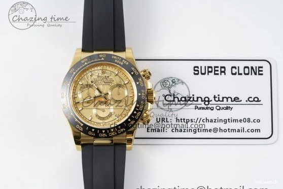 SA4130 Strap Rubber 1:1 Daytona BTF Best 116518 Lume on V2 Dial Oysterflex Edition YG 0523